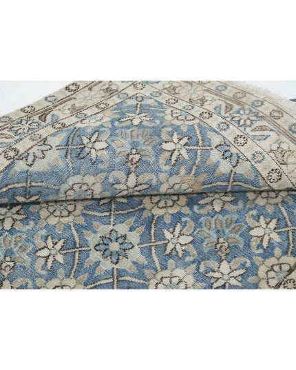 Varamin 3' 3" X 5' 0" Hand Knotted Wool Rug 3' 3" X 5' 0" (99 X 152) / Blue / Wool