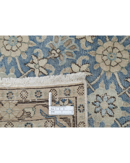 Varamin 3' 3" X 5' 0" Hand Knotted Wool Rug 3' 3" X 5' 0" (99 X 152) / Blue / Wool