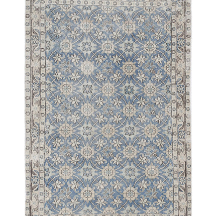 Varamin 3' 3" X 5' 0" Hand Knotted Wool Rug 3' 3" X 5' 0" (99 X 152) / Blue / Wool