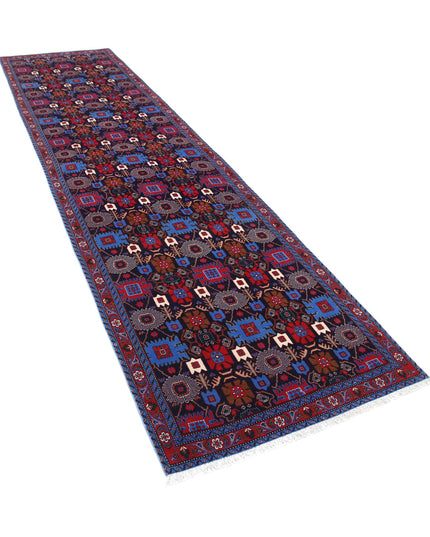 Varamin 3' 3" X 12' 8" Hand Knotted Wool Rug 3' 3" X 12' 8" (99 X 386) / Blue / Wool