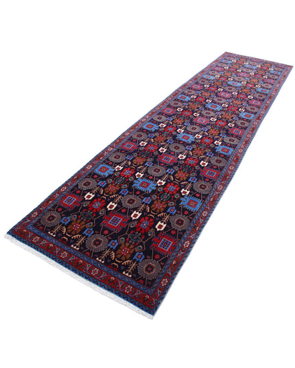 Varamin 3' 3" X 12' 8" Hand Knotted Wool Rug 3' 3" X 12' 8" (99 X 386) / Blue / Wool