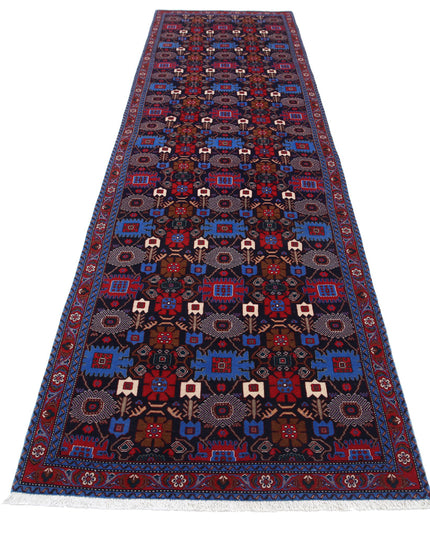 Varamin 3' 3" X 12' 8" Hand Knotted Wool Rug 3' 3" X 12' 8" (99 X 386) / Blue / Wool