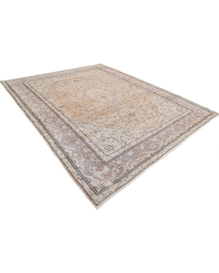 Vintage 9' 6" X 11' 11" Hand Knotted Wool Rug 9' 6" X 11' 11" (290 X 363) / Taupe / Wool