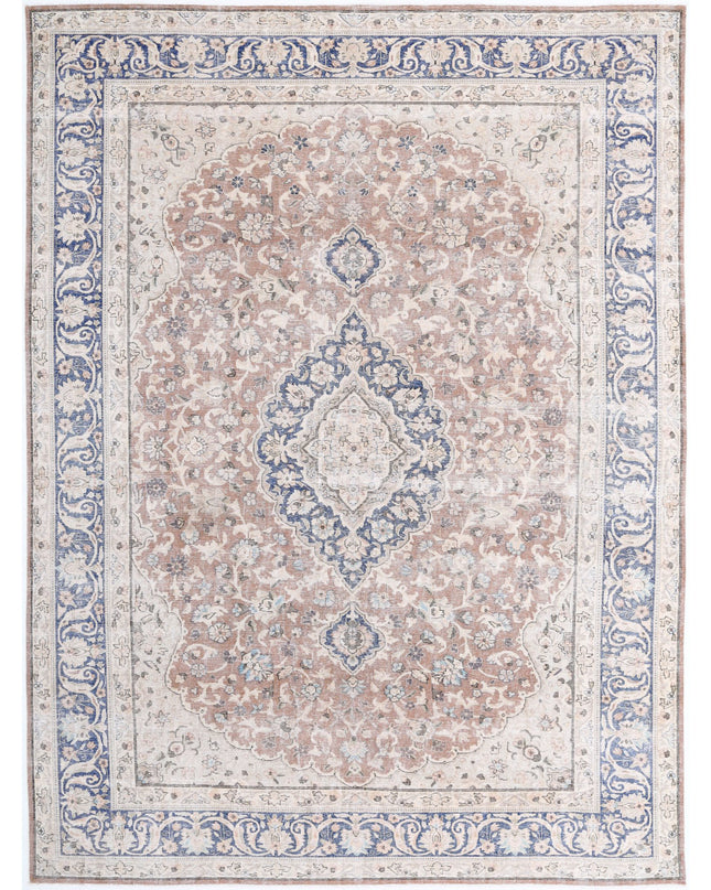 Vintage 9' 11" X 13' 3" Hand Knotted Wool Rug 9' 11" X 13' 3" (302 X 404) / Taupe / Wool