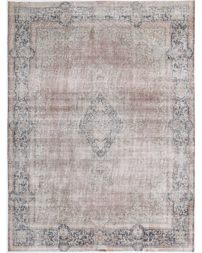 Vintage 9' 6" X 12' 9" Hand Knotted Wool Rug 9' 6" X 12' 9" (290 X 389) / Rust / Wool