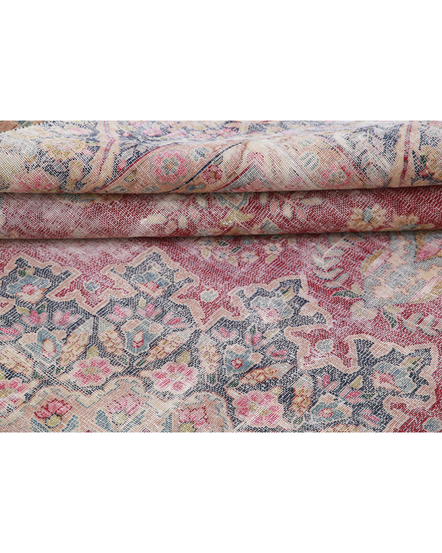 Vintage 8' 5" X 11' 2" Hand Knotted Wool Rug 8' 5" X 11' 2" (257 X 340) / Burgundy / Wool