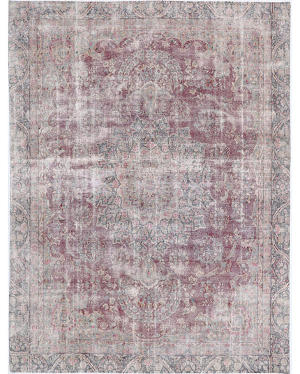 Vintage 8' 5" X 11' 2" Hand Knotted Wool Rug 8' 5" X 11' 2" (257 X 340) / Burgundy / Wool
