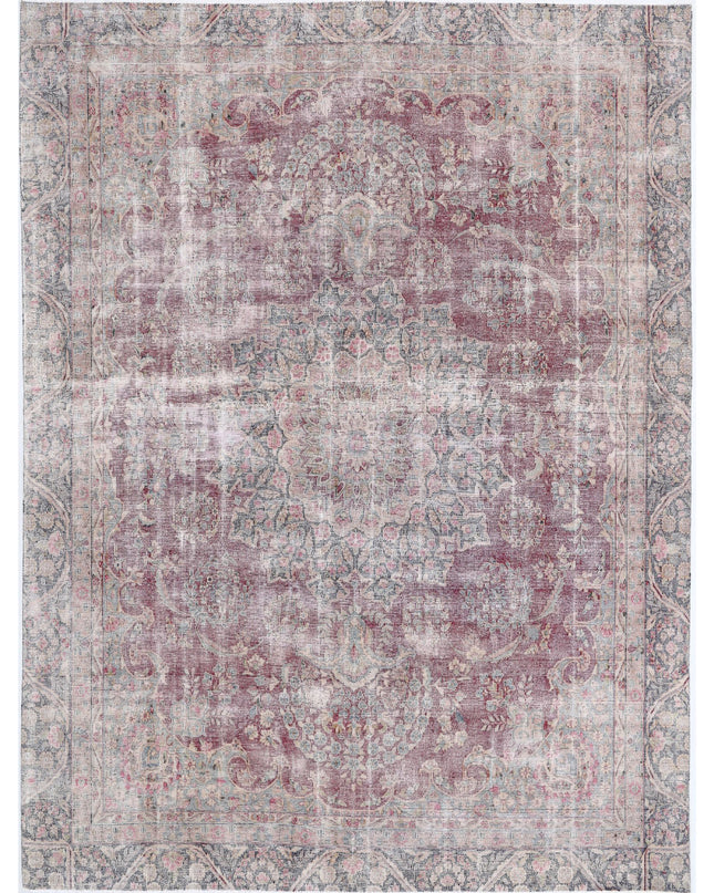 Vintage 8' 5" X 11' 2" Hand Knotted Wool Rug 8' 5" X 11' 2" (257 X 340) / Burgundy / Wool