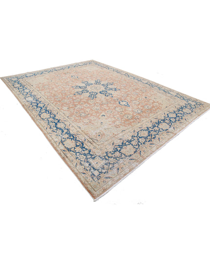 Vintage 9' 9" X 12' 11" Hand Knotted Wool Rug 9' 9" X 12' 11" (297 X 394) / Ivory / Wool