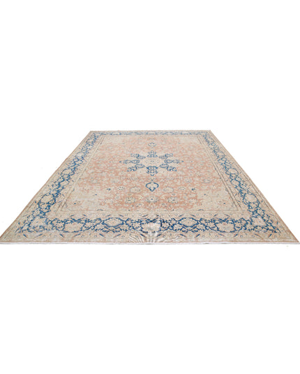 Vintage 9' 9" X 12' 11" Hand Knotted Wool Rug 9' 9" X 12' 11" (297 X 394) / Ivory / Wool