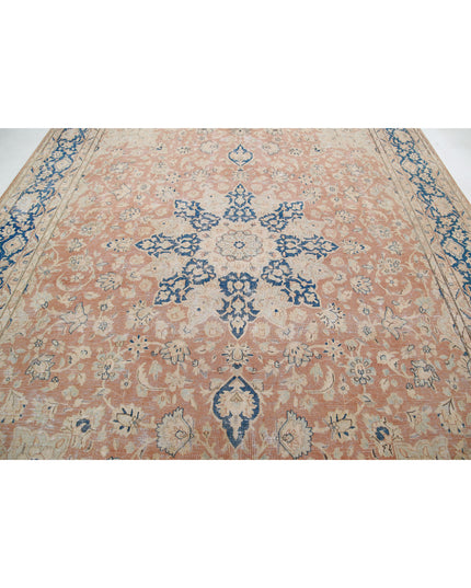 Vintage 9' 9" X 12' 11" Hand Knotted Wool Rug 9' 9" X 12' 11" (297 X 394) / Ivory / Wool