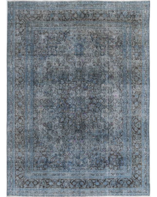 Vintage 7' 11" X 10' 10" Hand Knotted Wool Rug 7' 11" X 10' 10" (241 X 330) / Blue / Wool
