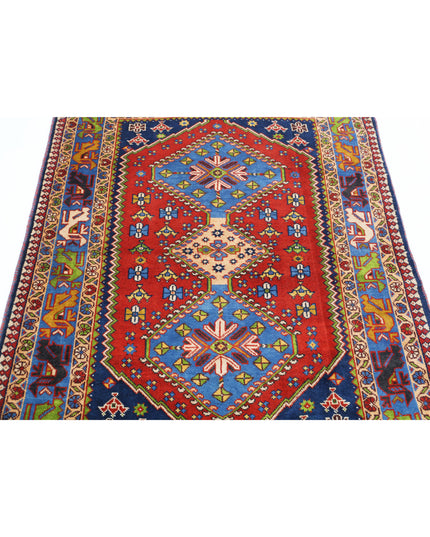 Yalameh 3' 7" X 5' 0" Hand Knotted Wool Rug 3' 7" X 5' 0" (109 X 152) / Rust / Wool