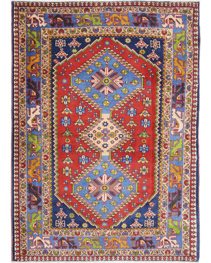 Yalameh 3' 7" X 5' 0" Hand Knotted Wool Rug 3' 7" X 5' 0" (109 X 152) / Rust / Wool