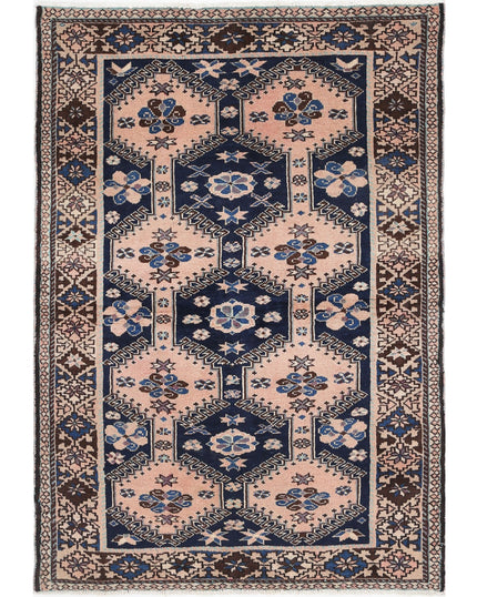 Yalameh 3' 4" X 4' 10" Hand Knotted Wool Rug 3' 4" X 4' 10" (101 X 147) / Peach / Wool
