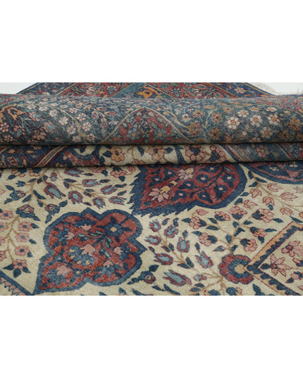 Yazd 11' 8" X 18' 4" Hand Knotted Wool Rug 11' 8" X 18' 4" (356 X 559) / Ivory / Wool