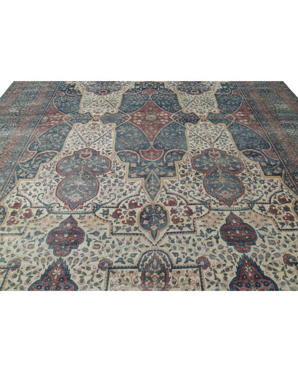 Yazd 11' 8" X 18' 4" Hand Knotted Wool Rug 11' 8" X 18' 4" (356 X 559) / Ivory / Wool