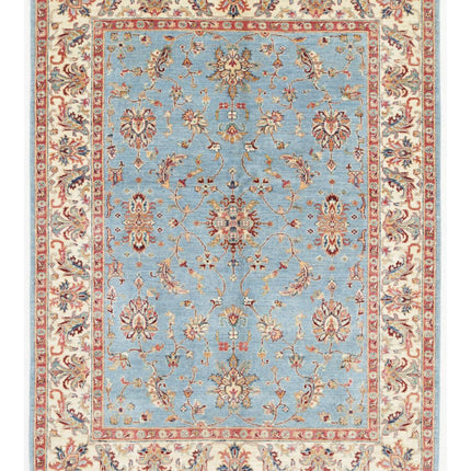Ziegler 5' 1" X 6' 9" Hand Knotted Wool Rug 5' 1" X 6' 9" (155 X 206) / Blue / Wool