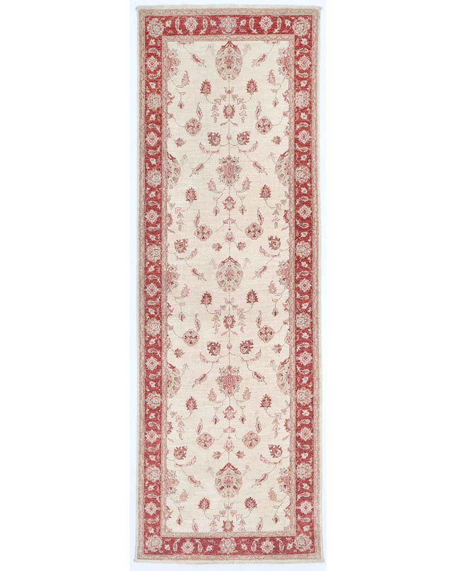 Ziegler 3' 4" X 9' 8" Hand Knotted Wool Rug 3' 4" X 9' 8" (101 X 295) / Ivory / Wool