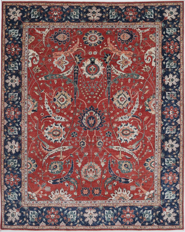 Ziegler 8' 11" X 11' 5" Hand Knotted Wool Rug 8' 11" X 11' 5" (272 X 348) / Red / Wool