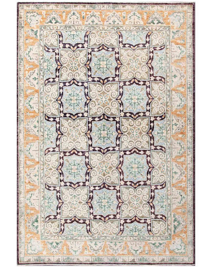Ziegler 6' 3" X 9' 1" Hand Knotted Wool Rug 6' 3" X 9' 1" (191 X 277) / Grey / Wool
