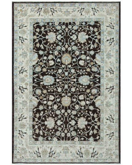 Ziegler 6' 0" X 9' 0" Hand Knotted Wool Rug 6' 0" X 9' 0" (183 X 274) / Brown / Wool