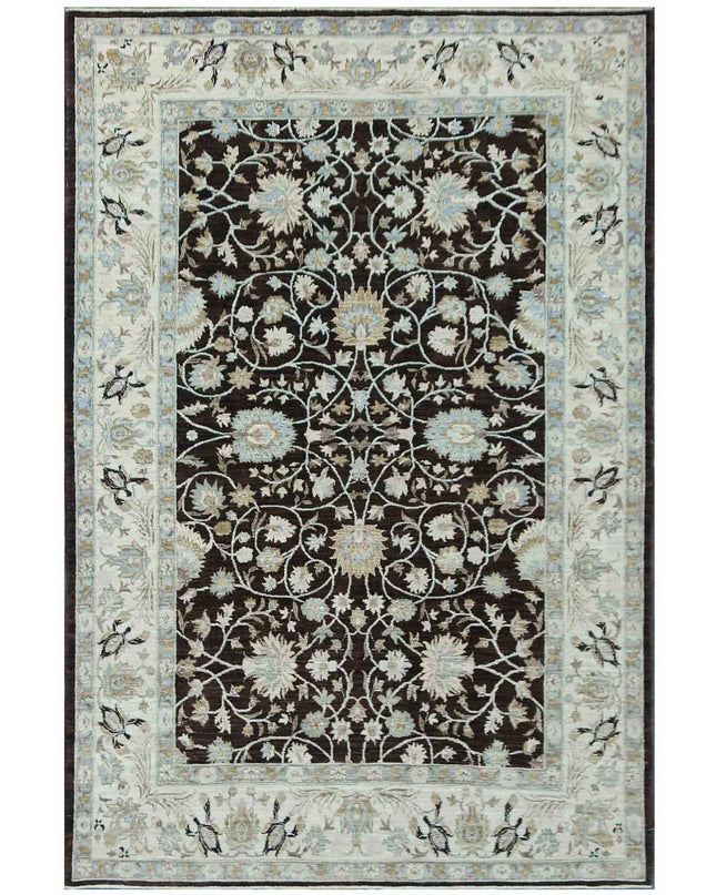 Ziegler 6' 0" X 9' 0" Hand Knotted Wool Rug 6' 0" X 9' 0" (183 X 274) / Brown / Wool