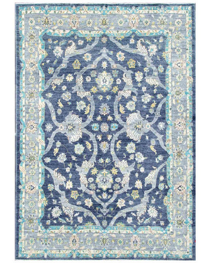 Ziegler 6' 0" X 8' 6" Hand Knotted Wool Rug 6' 0" X 8' 6" (183 X 259) / Grey / Wool