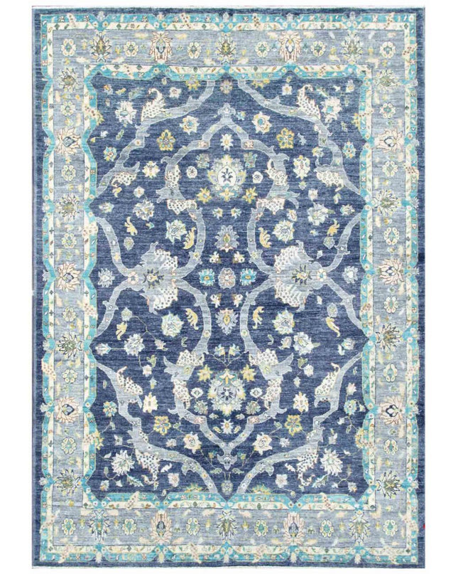 Ziegler 6' 0" X 8' 6" Hand Knotted Wool Rug 6' 0" X 8' 6" (183 X 259) / Grey / Wool
