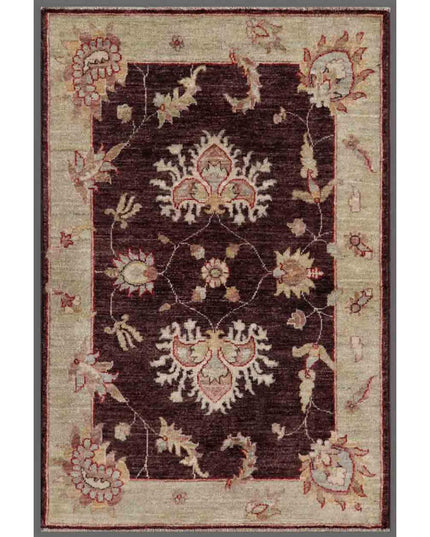 Ziegler 2' 8" X 3' 11" Hand Knotted Wool Rug 2' 8" X 3' 11" (81 X 119) / Brown / Wool