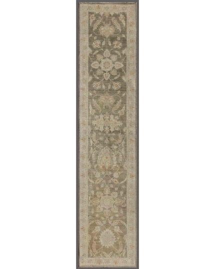 Ziegler 2' 7" X 11' 7" Hand Knotted Wool Rug 2' 7" X 11' 7" (79 X 353) / Green / Wool