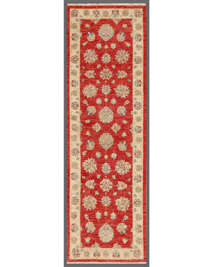 Ziegler 2' 8" X 8' 6" Hand Knotted Wool Rug 2' 8" X 8' 6" (81 X 259) / Red / Wool