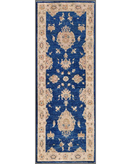 Ziegler 2' 7" X 7' 0" Hand Knotted Wool Rug 2' 7" X 7' 0" (79 X 213) / Blue / Wool