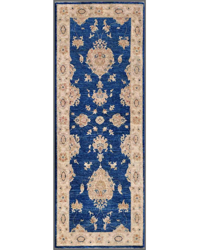 Ziegler 2' 7" X 7' 0" Hand Knotted Wool Rug 2' 7" X 7' 0" (79 X 213) / Blue / Wool