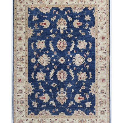 Ziegler 5' 6" X 8' 0" Hand Knotted Wool Rug 5' 6" X 8' 0" (168 X 244) / Blue / Wool