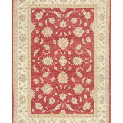 Ziegler 8' 1" X 11' 10" Hand Knotted Wool Rug 8' 1" X 11' 10" (246 X 361) / Red / Wool