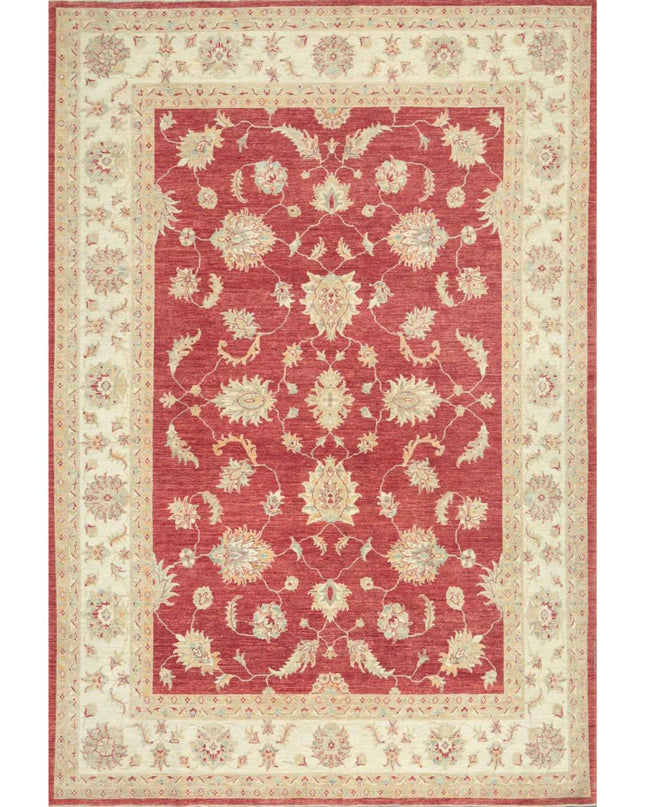 Ziegler 8' 1" X 11' 10" Hand Knotted Wool Rug 8' 1" X 11' 10" (246 X 361) / Red / Wool