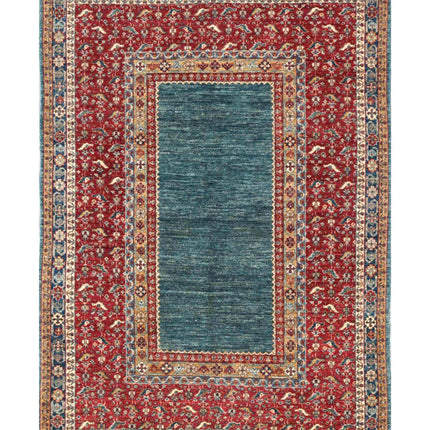Ziegler 5' 9" X 7' 11" Hand Knotted Wool Rug 5' 9" X 7' 11" (175 X 241) / Blue / Wool