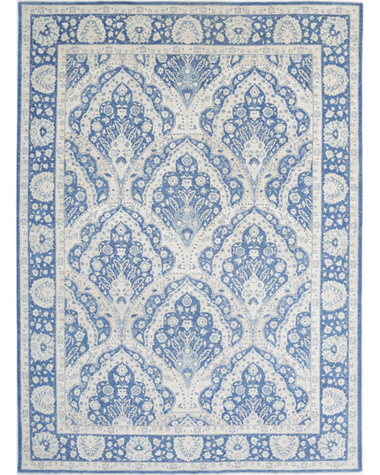 Ziegler 8' 7" X 11' 10" Hand Knotted Wool Rug 8' 7" X 11' 10" (262 X 361) / Blue / Wool