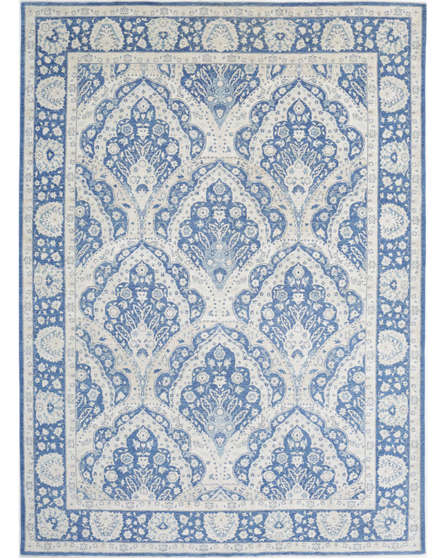 Ziegler 8' 7" X 11' 10" Hand Knotted Wool Rug 8' 7" X 11' 10" (262 X 361) / Blue / Wool