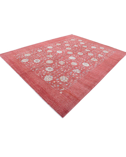 Ziegler 9' 0" X 11' 6" Hand Knotted Wool Rug 9' 0" X 11' 6" (274 X 351) / Red / Wool