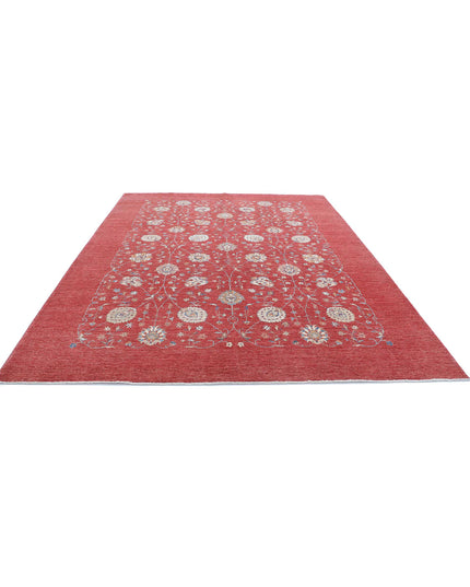 Ziegler 9' 0" X 11' 6" Hand Knotted Wool Rug 9' 0" X 11' 6" (274 X 351) / Red / Wool