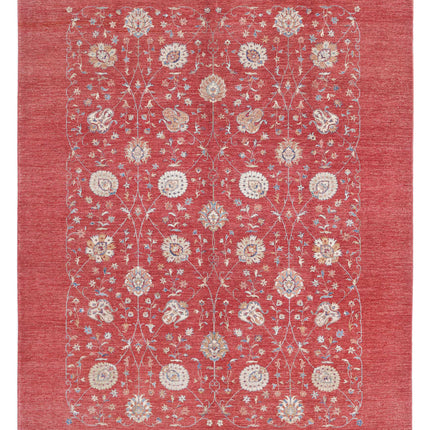 Ziegler 9' 0" X 11' 6" Hand Knotted Wool Rug 9' 0" X 11' 6" (274 X 351) / Red / Wool