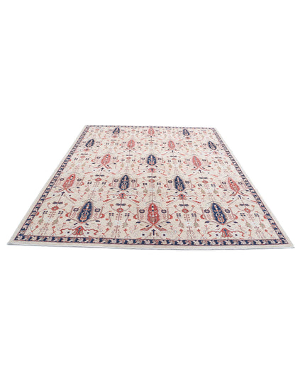 Ziegler 8' 1" X 9' 11" Hand Knotted Wool Rug 8' 1" X 9' 11" (246 X 302) / Ivory / Wool