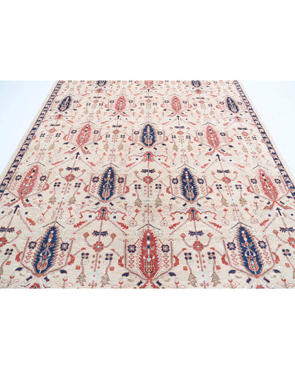 Ziegler 8' 1" X 9' 11" Hand Knotted Wool Rug 8' 1" X 9' 11" (246 X 302) / Ivory / Wool