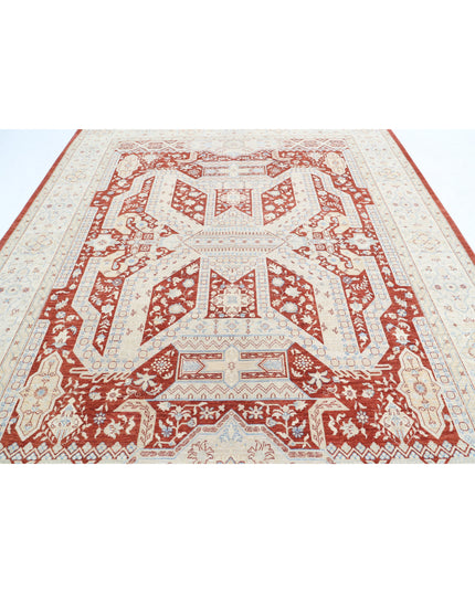 Ziegler 8' 10" X 11' 7" Hand Knotted Wool Rug 8' 10" X 11' 7" (269 X 353) / Rust / Wool