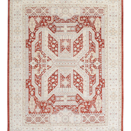 Ziegler 8' 10" X 11' 7" Hand Knotted Wool Rug 8' 10" X 11' 7" (269 X 353) / Rust / Wool