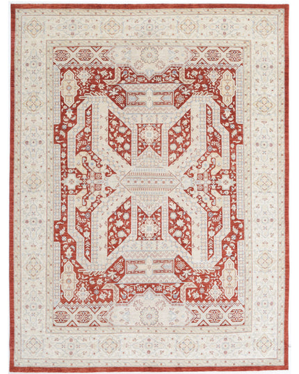 Ziegler 8' 10" X 11' 7" Hand Knotted Wool Rug 8' 10" X 11' 7" (269 X 353) / Rust / Wool