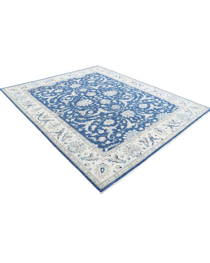 Ziegler 7' 10" X 9' 6" Hand Knotted Wool Rug 7' 10" X 9' 6" (239 X 290) / Blue / Wool