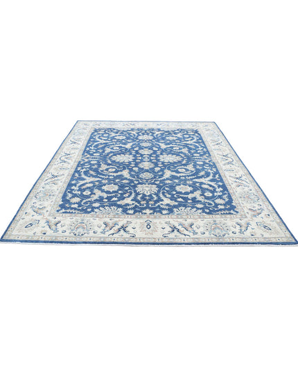 Ziegler 7' 10" X 9' 6" Hand Knotted Wool Rug 7' 10" X 9' 6" (239 X 290) / Blue / Wool